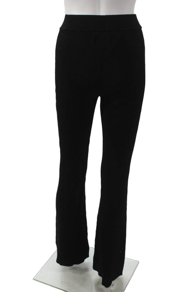 Yllw Women Black Striped Viscose Pull On Pants Size S