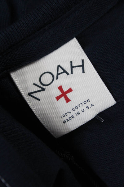 Noah Mens T-Shirt Blue Cotton Crew Neck Short Sleeve Size M