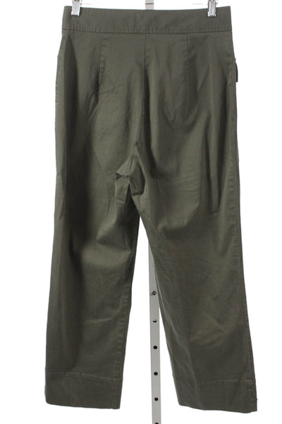 ATM Womens Cargo Pants Green Cotton Zip Inseam 26 Size 4