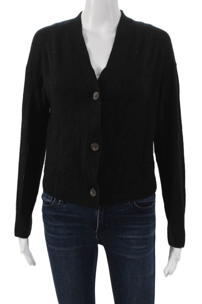 Everlane Women Cashmere V-Neck Cardigan Long Sleeve Black Size M