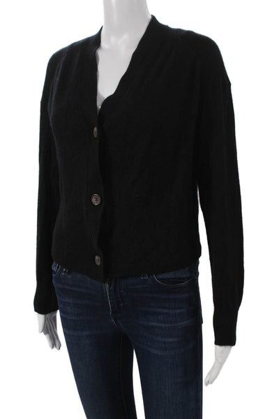 Everlane Women Cashmere V-Neck Cardigan Long Sleeve Black Size M
