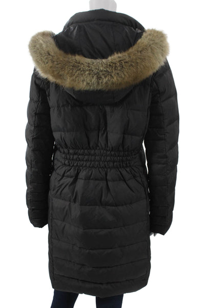 Michael Michael Kors Womens Black Nylon Puffer Coat Zip Size M