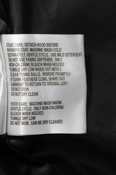 Michael Michael Kors Womens Black Nylon Puffer Coat Zip Size M