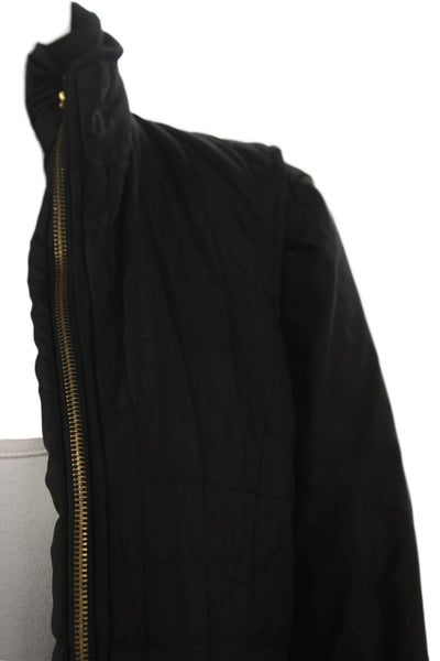 Michael Michael Kors Women Quilted Black Zip Jacket Polyester Size XS