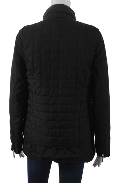 Michael Michael Kors Women Quilted Black Zip Jacket Polyester Size XS