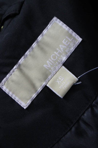 Michael Michael Kors Women Quilted Black Zip Jacket Polyester Size XS