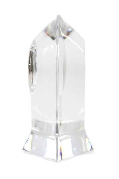 Baccarat Clear Crystal Vega Desk Clock 3.5"