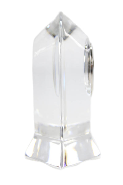 Baccarat Clear Crystal Vega Desk Clock 3.5"