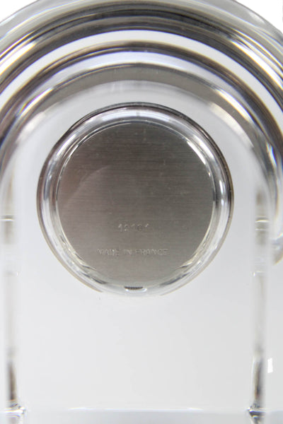 Baccarat Clear Crystal Vega Desk Clock 3.5"
