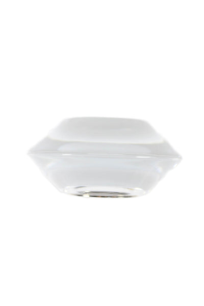 Baccarat Clear Crystal Vega Desk Clock 3.5"
