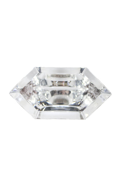 Baccarat Clear Crystal Vega Desk Clock 3.5"