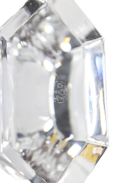 Baccarat Clear Crystal Vega Desk Clock 3.5"