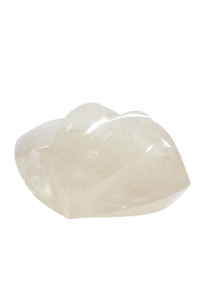 Designer Clear Beige Crystal Decorative Heart 7"x10"