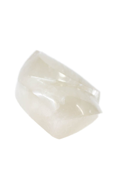 Designer Clear Beige Crystal Decorative Heart 7"x10"