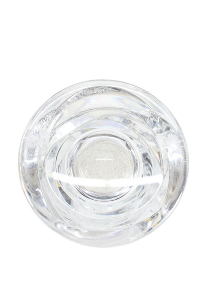 Tiffany & Co Clear Crystal Vintage Emil Brost Wave Cut Twisted Vase 11"