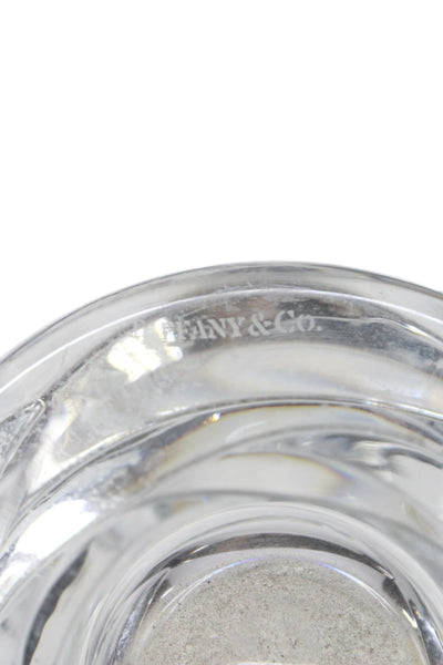 Tiffany & Co Clear Crystal Vintage Emil Brost Wave Cut Twisted Vase 11"
