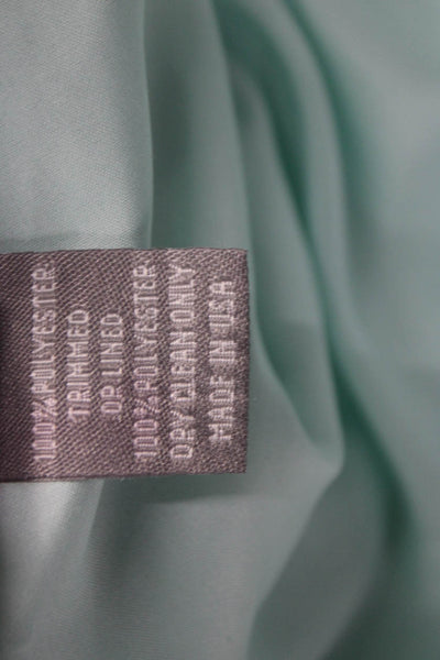 Lela Rose Womens A-Line Off Shoulder Green Midi Dress Short Sleeve Size M