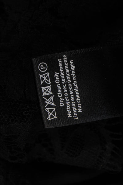 Rachel Zoe Women Silk Off The Shoulder Long Sleeve Blouse Black Size 8