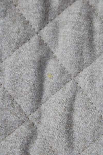 Fabiana Filippi Women Quilted Vest Beige Merino Cashmere Sleeveless Size 2XS
