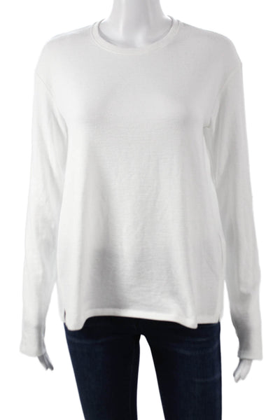 Rag & Bone Womens Rayon Crew Neck Long Sleeve T-Shirt White Size XS