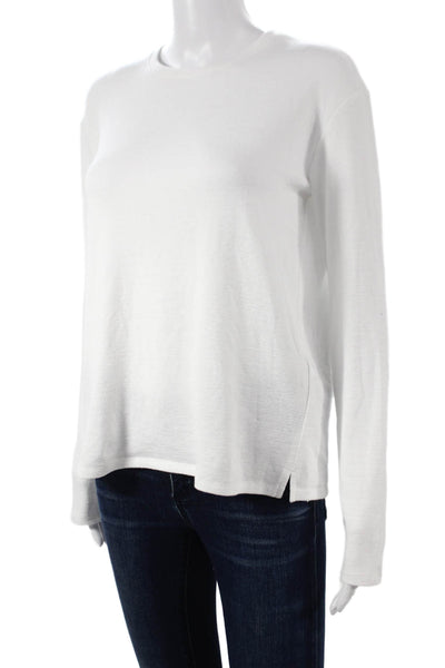 Rag & Bone Womens Rayon Crew Neck Long Sleeve T-Shirt White Size XS