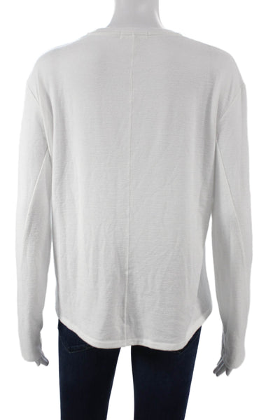 Rag & Bone Womens Rayon Crew Neck Long Sleeve T-Shirt White Size XS