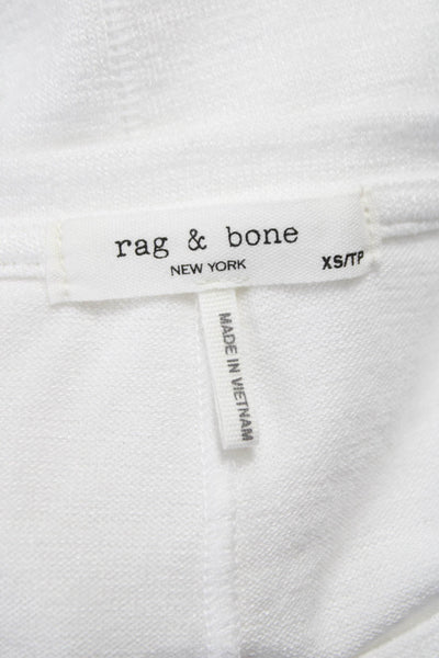 Rag & Bone Womens Rayon Crew Neck Long Sleeve T-Shirt White Size XS