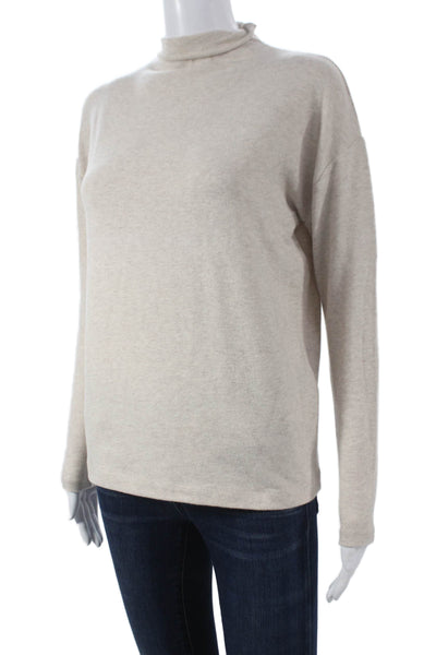 Vince Womens Basic Cotton Mock Neck Long Sleeve T-Shirt Size XS