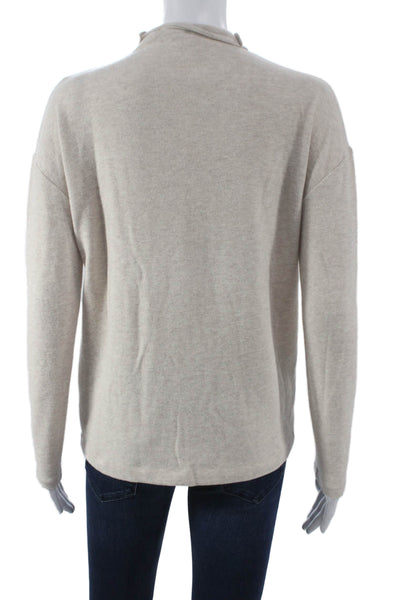 Vince Womens Basic Cotton Mock Neck Long Sleeve T-Shirt Size XS