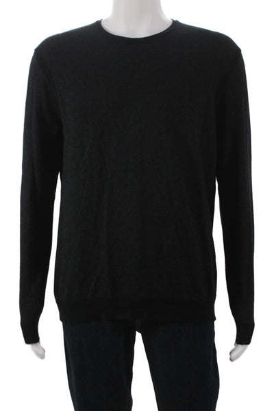 John Varvatos Star USA Mens Pullover Sweater Black Cotton Size L