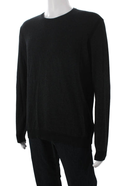 John Varvatos Star USA Mens Pullover Sweater Black Cotton Size L