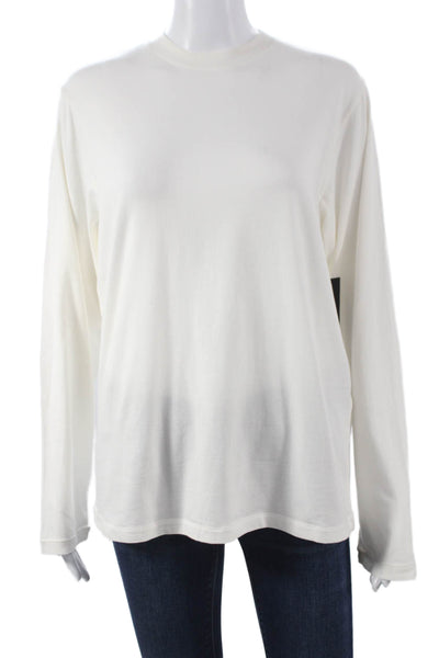 Skims Women Basic White Long Sleeve Crewneck T-Shirt Size XS