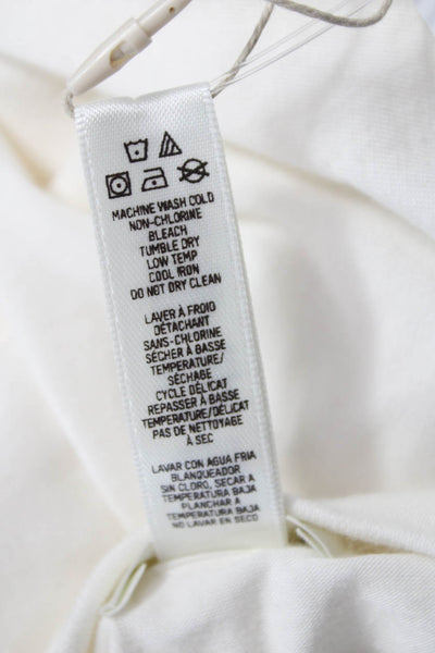 Skims Women Basic White Long Sleeve Crewneck T-Shirt Size XS