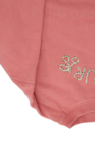 Bonpoint Childrens Girls Long Sleeves Amour Sweatshirt Pink Size 6