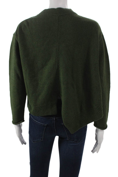 Kut Kut Women Cardigan Sweater Green Wool Round Neck Long Sleeve Size XS