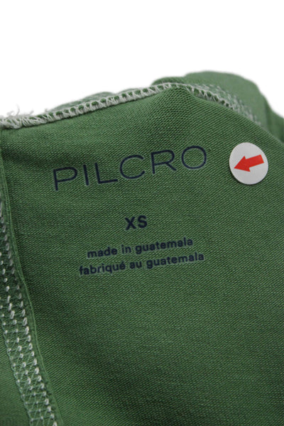 Pilcro Anthropologie Women Cropped Strapless Tank Green Size XS