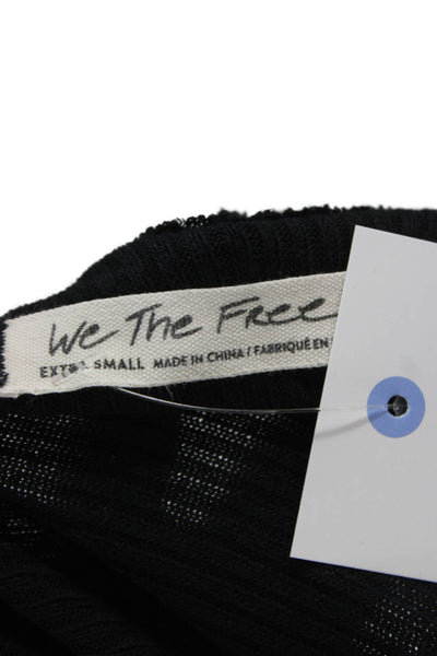 We The Free Womens Black Basic Tank Round Neck Sleeveless Size XS