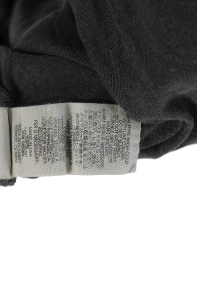 The Great Women Basic V-Neck Gray Cotton Short Sleeve T-Shirt Size 2