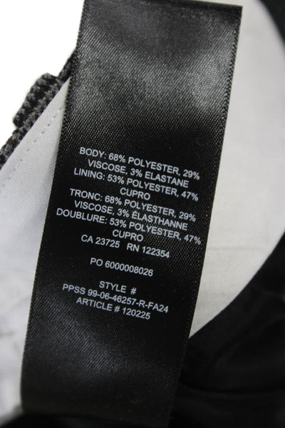 Aritzia Womens Cropped Plaid Polyester Pants Gray Size 6