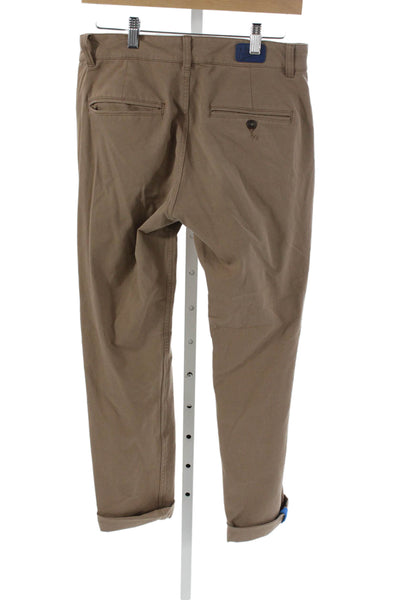 Mugsy Mens Chino Pants Brown Zip Fly Inseam 32 Size 31