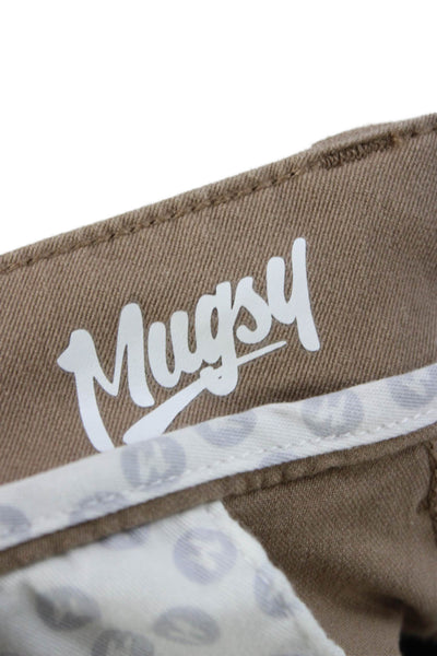 Mugsy Mens Chino Pants Brown Zip Fly Inseam 32 Size 31