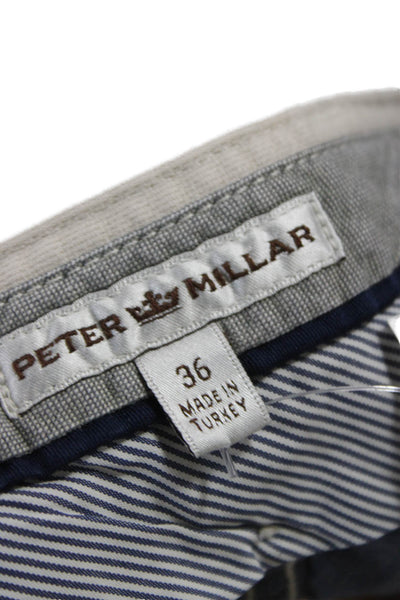 Peter Millar Mens Beige Chinos Stretch Cotton Elastane Size 36
