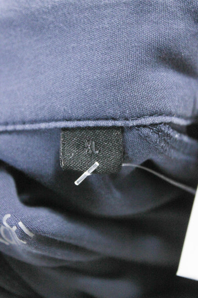 Raffi Mens Collared Short Sleeve Cotton Polo Blue Pullover Size XL
