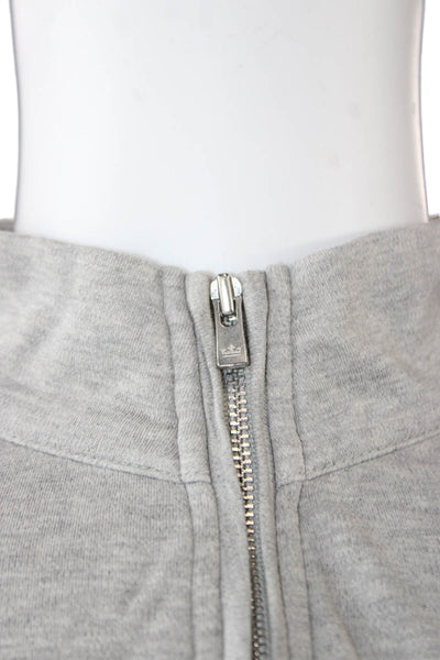 Peter Millar Mens Gray Mock Neck Zip Pullover Sweater 100% Cotton Size L