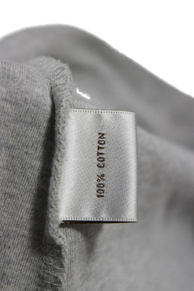 Peter Millar Mens Gray Mock Neck Zip Pullover Sweater 100% Cotton Size L