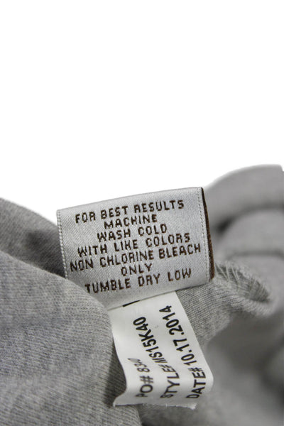 Peter Millar Mens Gray Mock Neck Zip Pullover Sweater 100% Cotton Size L