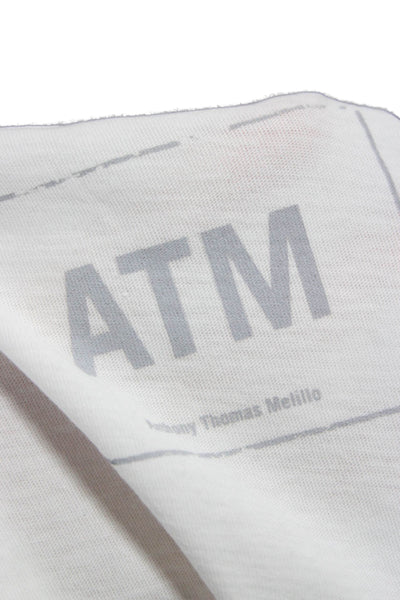 ATM Womens Basic Cotton Crew Neck Short Sleeve T-Shirt White Size M