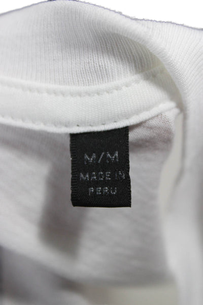 ATM Womens Basic Cotton Crew Neck Short Sleeve T-Shirt White Size M