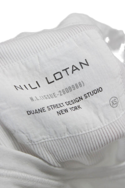 Nili Lotan Womens Basic Sleeveless Tank Top White Cotton Size XS