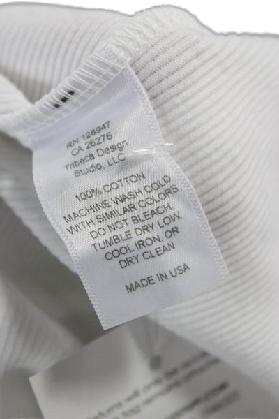 Nili Lotan Womens Basic Sleeveless Tank Top White Cotton Size XS
